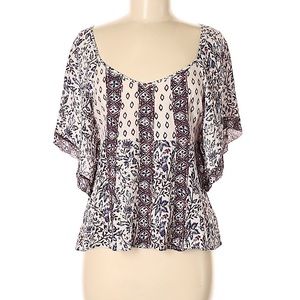 Free people printed flowy top